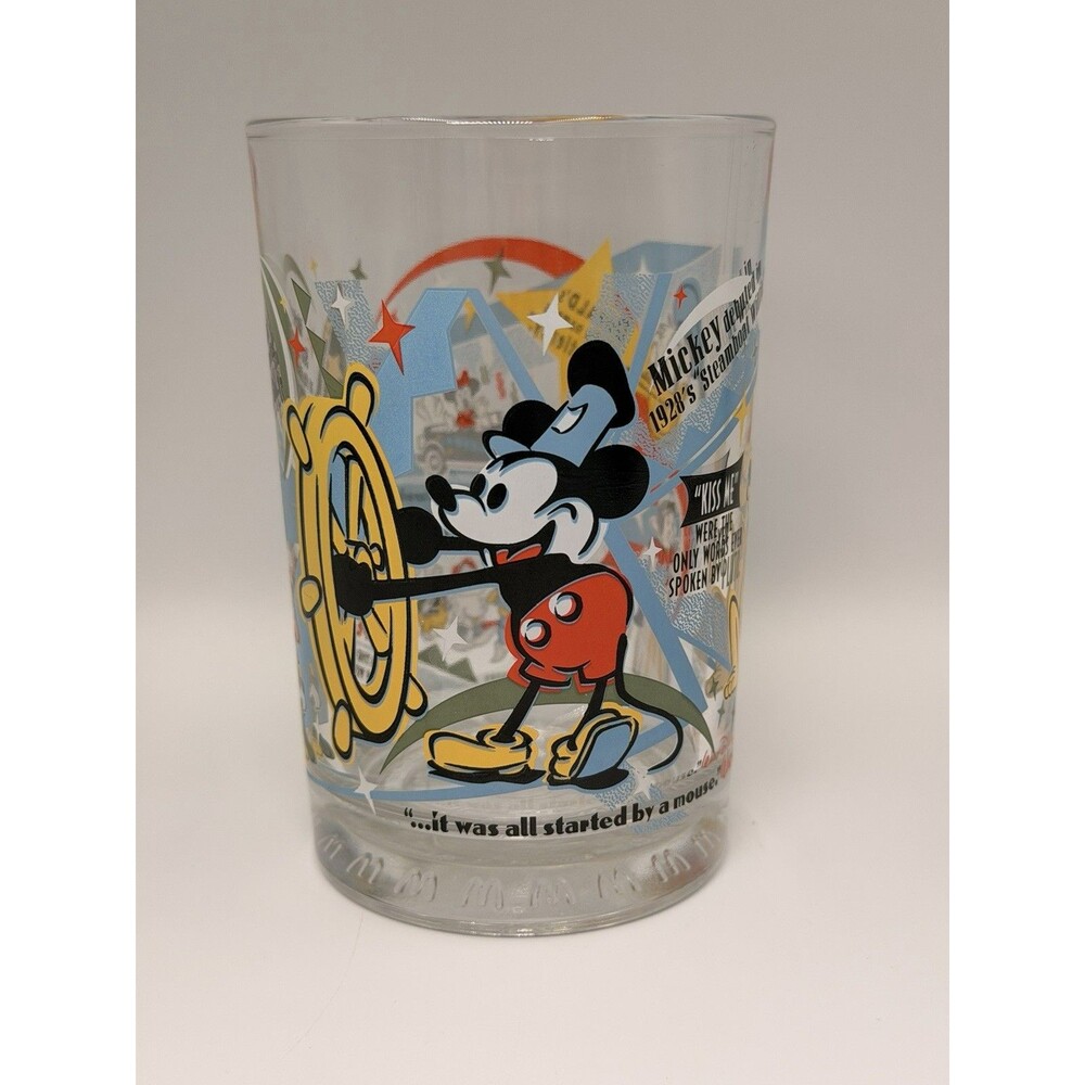 Vintage McDonalds Disney 100 Years Of Magic Mickey Mouse Collector Glass Cup